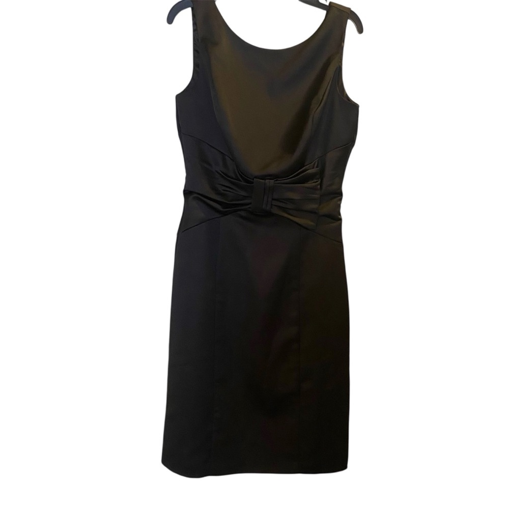 White House Black Market Black Ruched Midi Dress